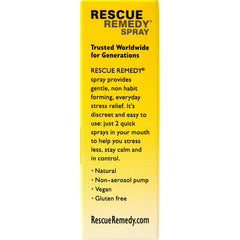 A hand holds the RESCUE REMEDY bottle for easy, convenient dosing.