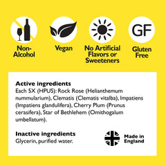RESCUE packaging box showcases vegan, gluten-free ingredients and heritage.