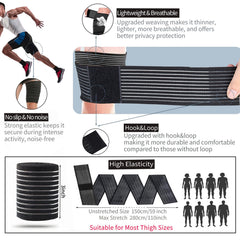 Resder 59-inch adjustable leg straps fit a wide range of legs.