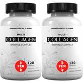 Research Labs collagen pills front bottle with potential skin support.
