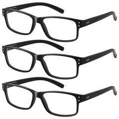 Resjok lentes de lectura cuadradas negras para lectura diaria cómoda
