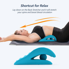 RESTCLOUD back stretcher features removable massage ball for adjustable pressure.