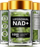 Resurrected Health liposomal NAD bottle promotes convenient daily supplementation.