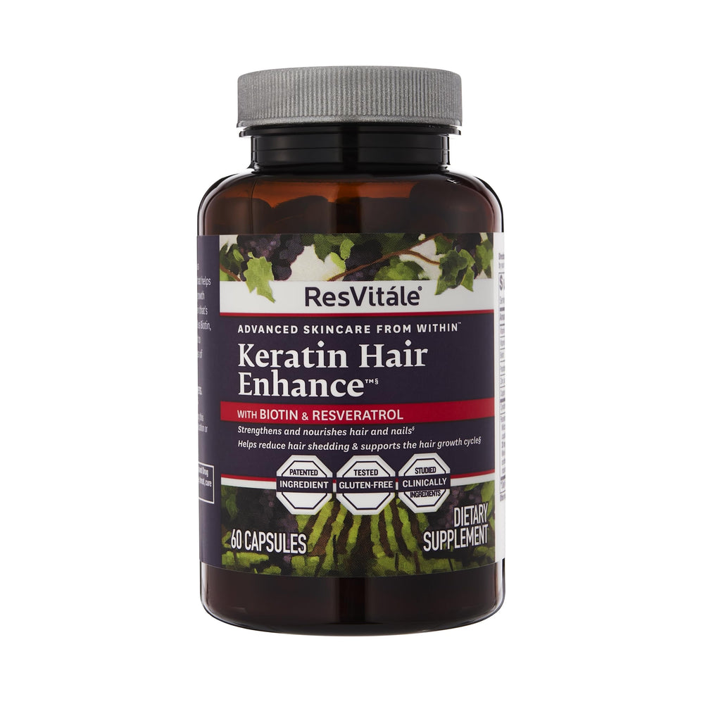 ResVitale Keratin Hair Enhance bottle for daily use and hair support