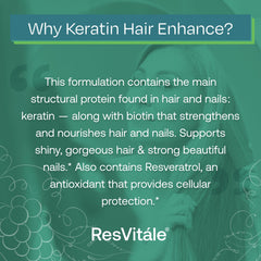 Close-up of skin and nails with ResVitale biotin and keratin benefits