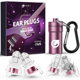 Reure high fidelity ear plugs in a compact case, portable and reusable.