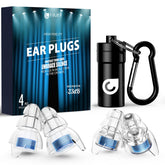 Reure high fidelity ear plugs with concert case preserve speech clarity.