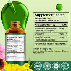 Label highlights mullein and echinacea blend for immune-friendly routine.