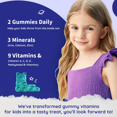 ReviNutra Kids Immunity Support Gummies close-up highlighting berry flavor