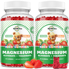 ReviNutra Magnesium Complex Gummies bottle front for calm support.
