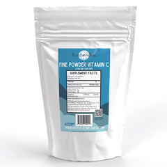 Revitalize Wellness Vitamin C powder with a scoop for easy mixing to support daily immune routines.