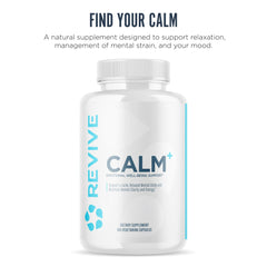 Closeup of Revive MD Calm capsules highlighting easy daily use.