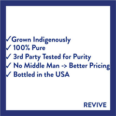 REVIVEEO Protect ingredients label highlights a pure plant-based blend.
