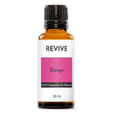 REVIVEEO Sleep essential oil bottle cap close-up promotes calm evenings when used in a diffuser.