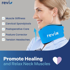 REVIX soft neck brace adjustable strap enables tailored comfort.