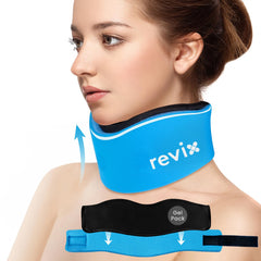 REVIX soft neck brace front view with gentle neck support for daily comfort.