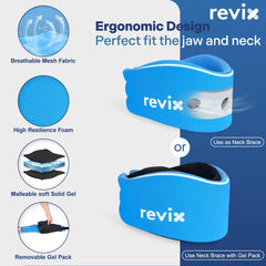 REVIX soft neck brace perforated fabric enhances breathability during wear.