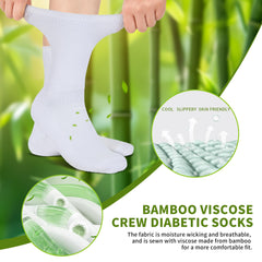 Revosoxs diabetic crew socks non-binding top design around the ankle for smooth wear