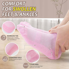 Revosoxs diabetic socks moisture-wicking fabric keeps feet dry.