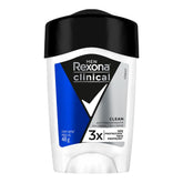 REXONA Clinical Antiperspirant Cream packaging on display, suggesting men's protection.