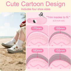 RFUNGUANGO Airtag protective cover inside shoe, pink rainbow design, discreet daily comfort.