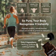 RHEASILVIA capsules with digestive health imagery