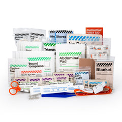 RHINO RESCUE 220-piece refill kit contents neatly organized for quick access