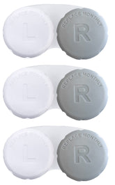 RHUI estuche lentes contacto viaje gris: almacenamiento seguro y transporte.