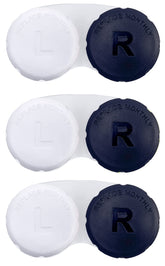 RHUI estuche lentes viaje negro, práctico almacenamiento para lentes de contacto.