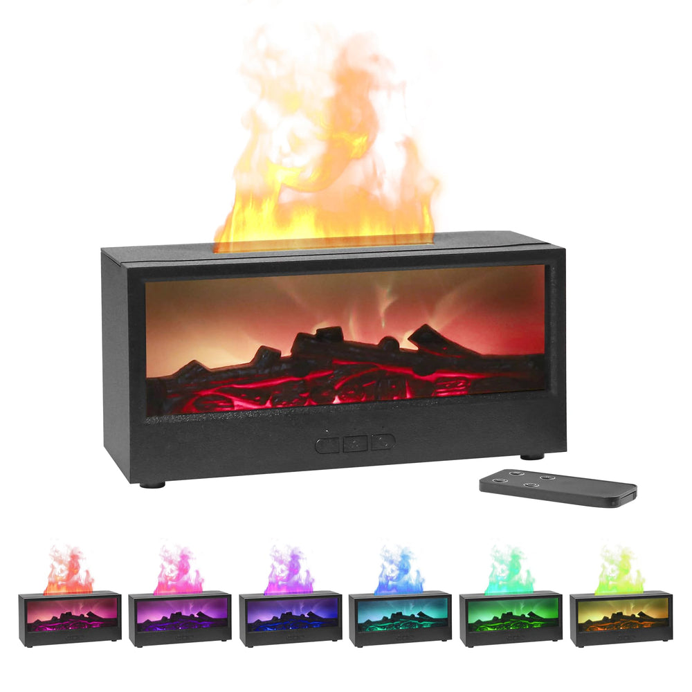 Rican essential oil diffuser flame light creates cozy ambient glow in any room