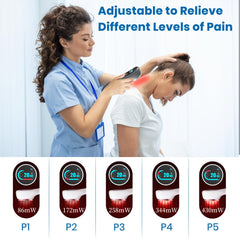 RICIAL compact red light device placed on skin for focused session