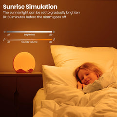 RICIAL Wake Up Light sunrise simulation supports gradual wake moments.