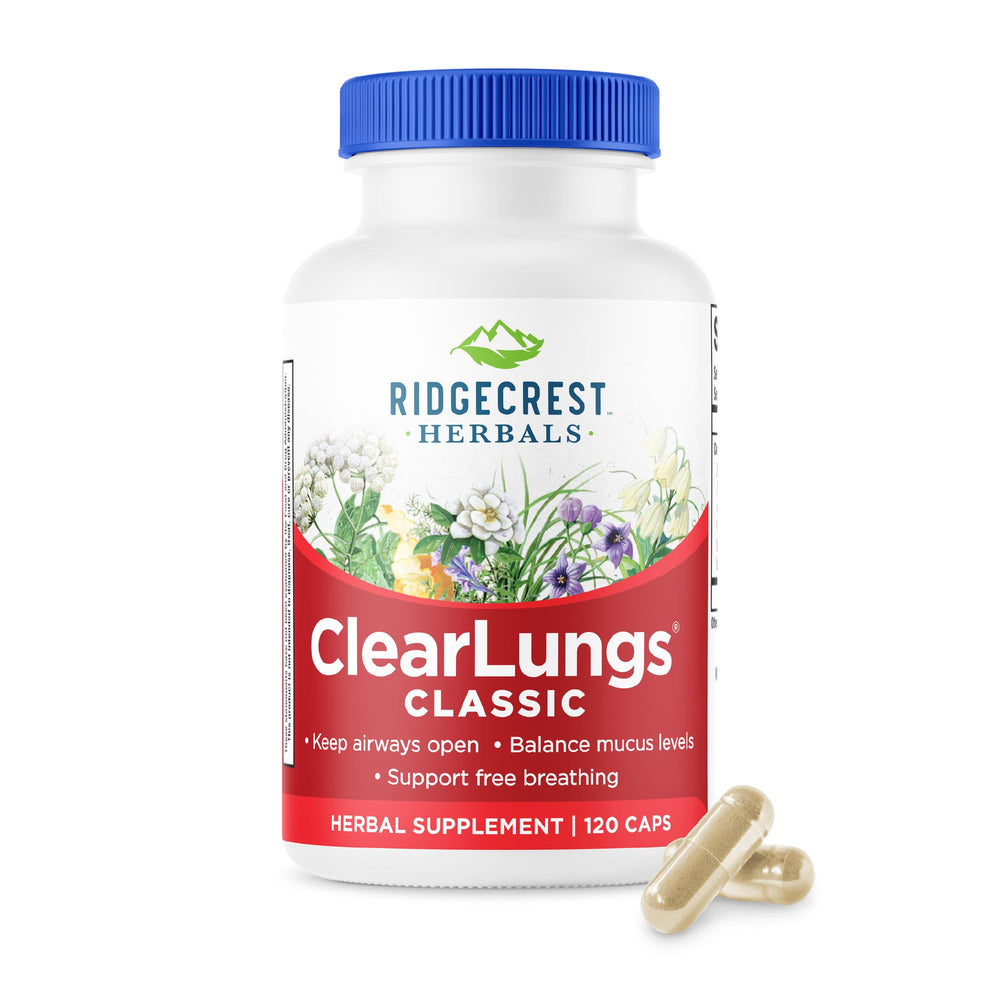 RidgeCrest ClearLungs Classic bottle for daily respiratory support