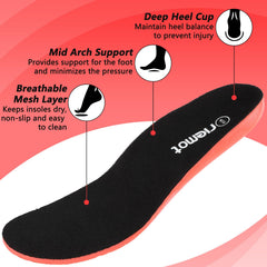 riemot insoles with foam cushioning for long-lasting shock absorption.