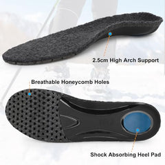 riemot women's arch support warm insoles - abrasion-resistant TPU bottom boosts durability