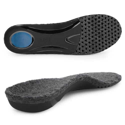 riemot women's arch support warm insoles - wool texture close-up for cozy comfort