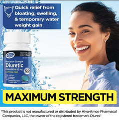 RIGHT REMEDIES caffeine-free diuretic packaging highlights stimulant-free formula