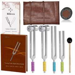 Rihveo tuning forks 128Hz ready for resonance therapy in daily practice.