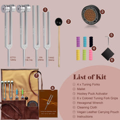 Rihveo tuning forks 256Hz suitable for focused sound healing and alignment.