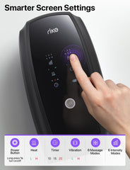 RIKE hand massager control panel for easy program selection and personalized relief.