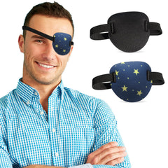 RIKEYO 3D eye patch with black stars for comfortable light blocking