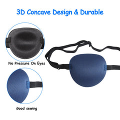 RIKEYO parche ocular diseño tridimensional con escotadura.