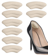 Riootlnm beige heel pads in a 4-pack for a snug fit in oversized shoes.