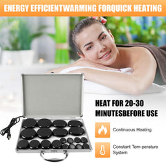 RIRC oval hot stones 8x6 cm for targeted muscle relief.