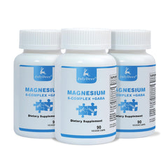 Risabou Sixfold Magnesium Complex bottle front highlighting high absorption for muscles.