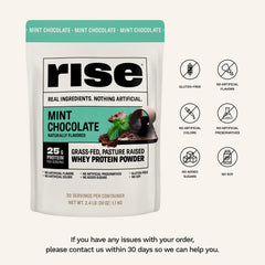 Rise whey powder dispersion—smooth mix in seconds.