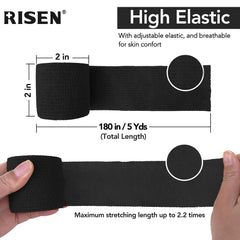 RISEN Cohesive Bandage six-roll pack ready for use.