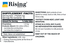 Rising Floranex bottle showcases convenient packaging for ongoing digestion support.