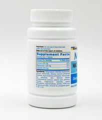 Rising Mag64 bottle-pour demonstrates easy daily intake for magnesium calcium.