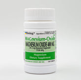 Rising Magnesium Oxide 400mg bottle front supports daily mineral balance.